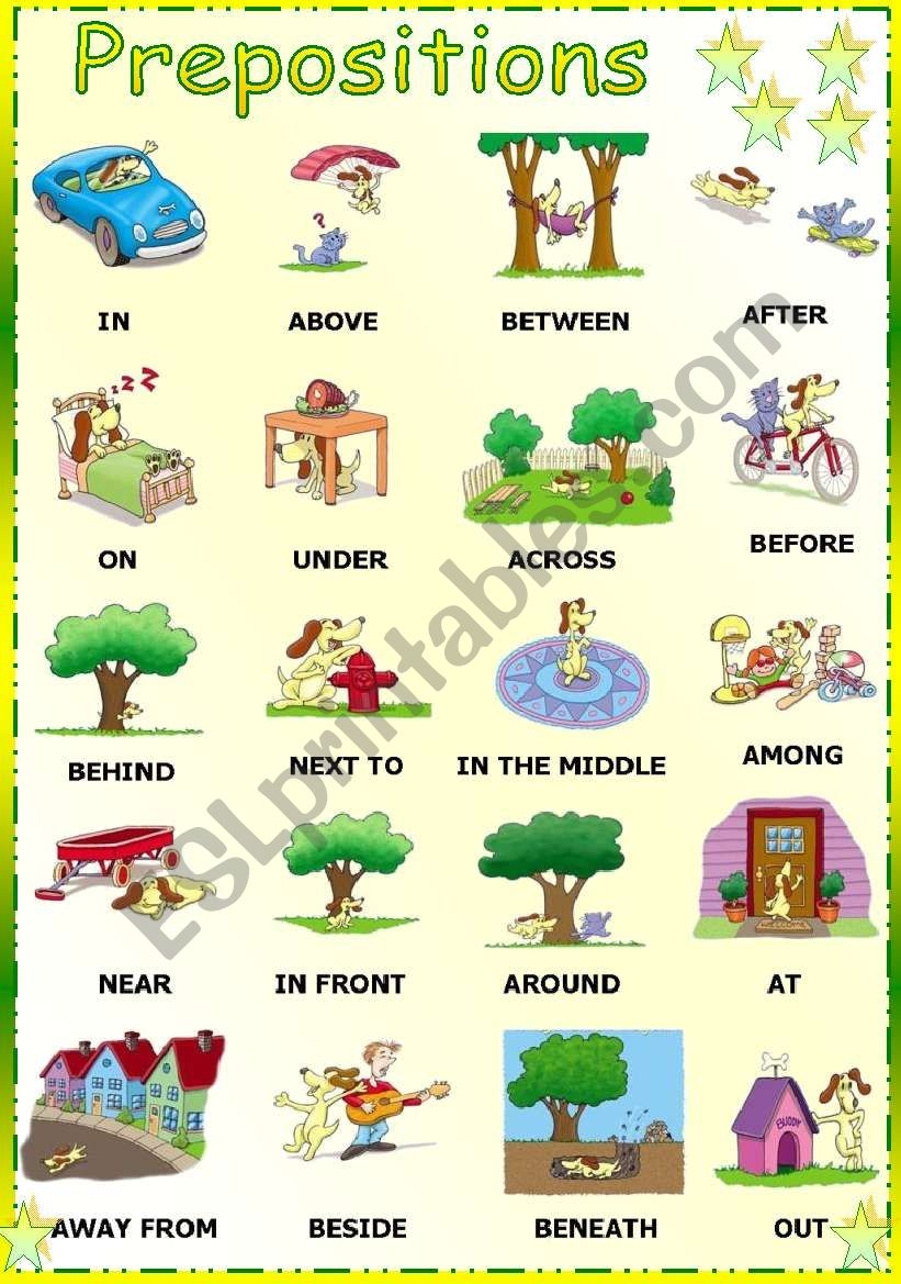 Prepositions ESL Worksheet By Vanda51 Prepositions ESL Worksheet By Vanda51