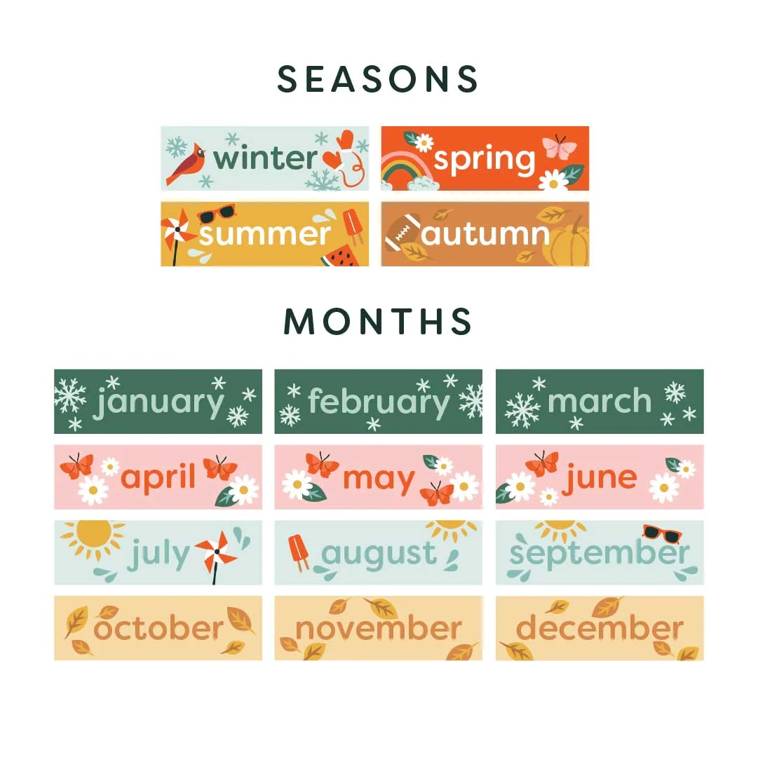 Preschool Circle Time Board Daily Morning Board Kids Daily Calendar Smarty Prints