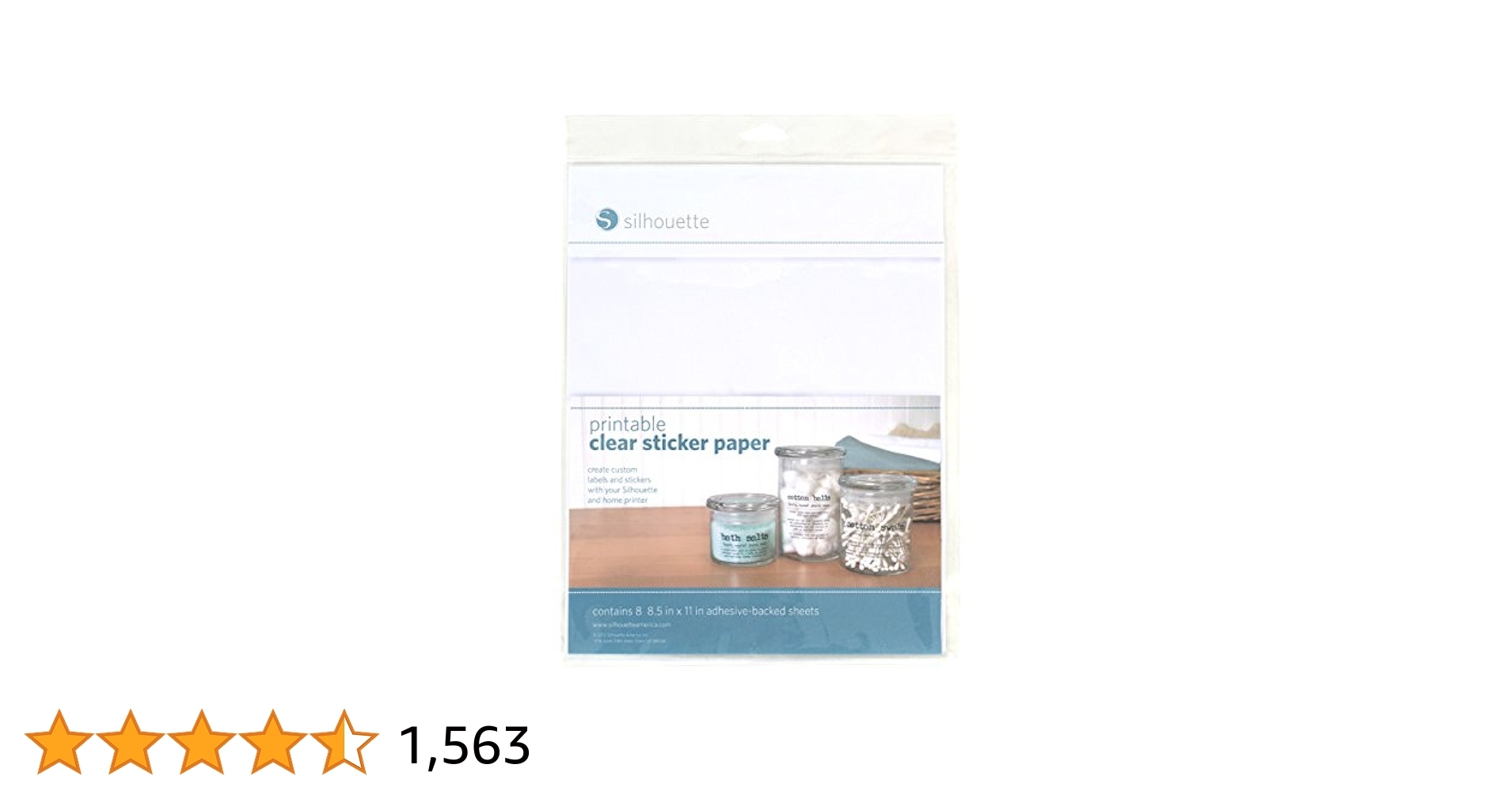 Print Stickers Custom Silhouette Printable Sheets 8 5x11 Clear Repositionable Decals 5 Pack For Inkjet Printers Window Cling