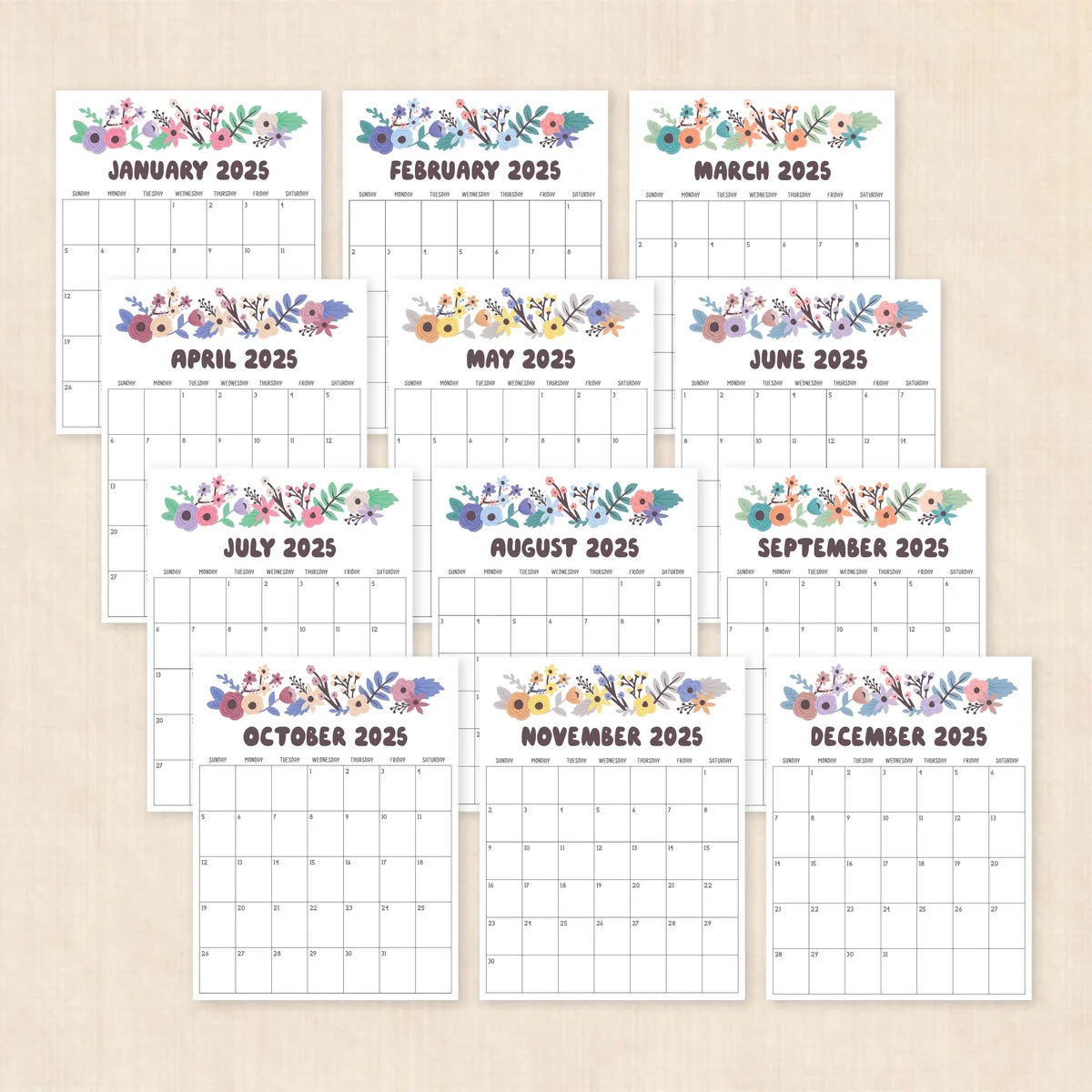 Printable 2025 Calendar Driftwood Dreams Printable 2025 Calendar Driftwood Dreams