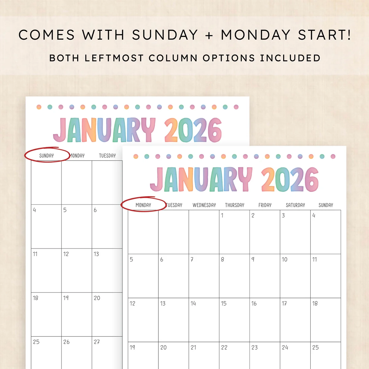 Printable 2026 Calendar Electric Echo