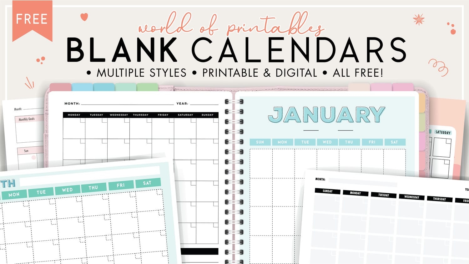Printable Blank Calendar Templates World Of Printables