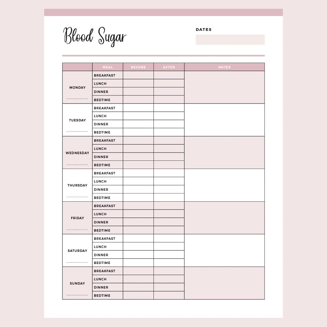 Printable Blood Sugar Level Chart Printable Blood Sugar Level Chart