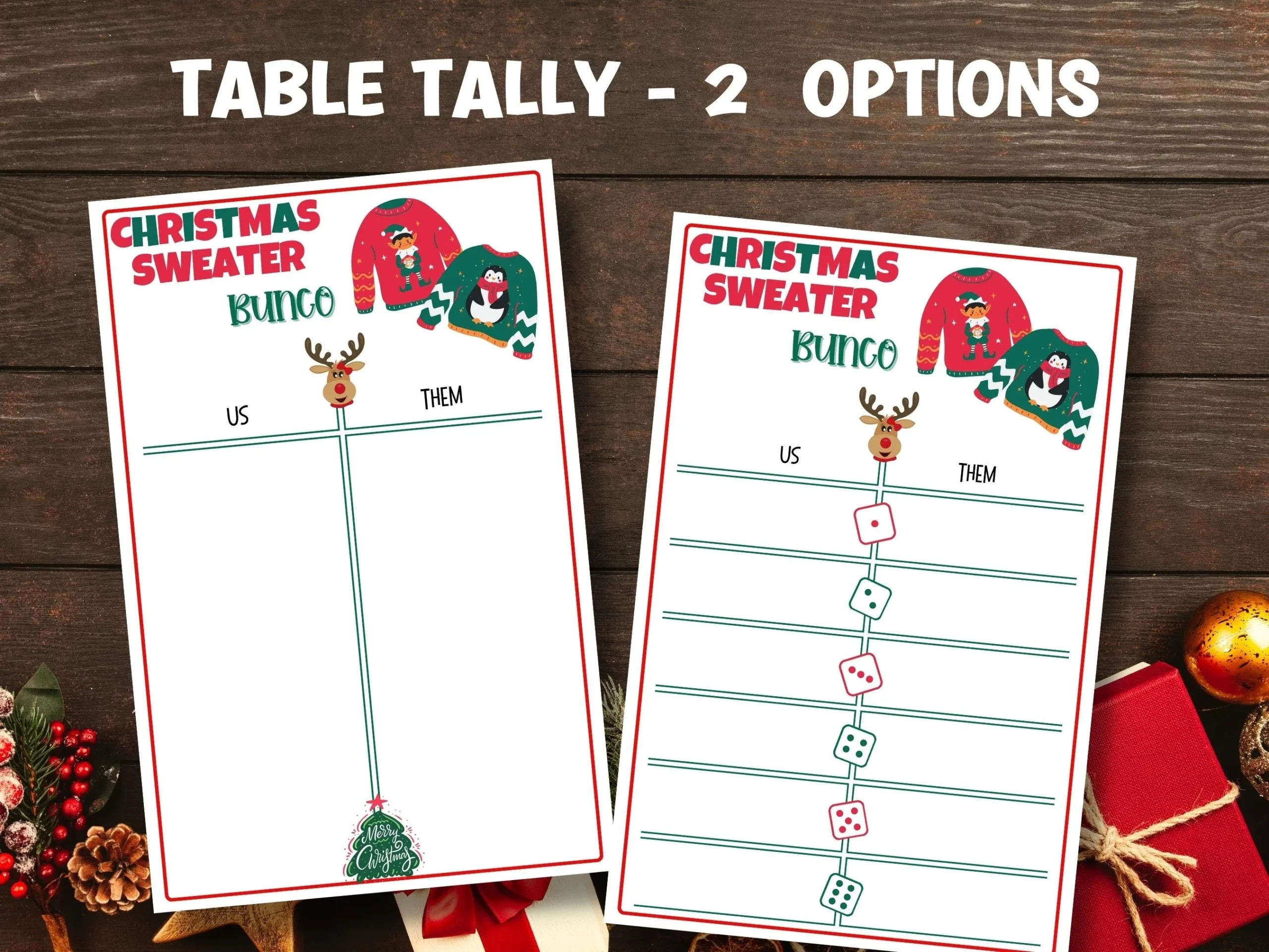 Printable Christmas Bunco Score Sheet Set 4 6 Games Christmas Bunco Set Printable Bunco Template Happy Holidays I Bunco Score Cards I Tally Cards The Hustling Cat Lady