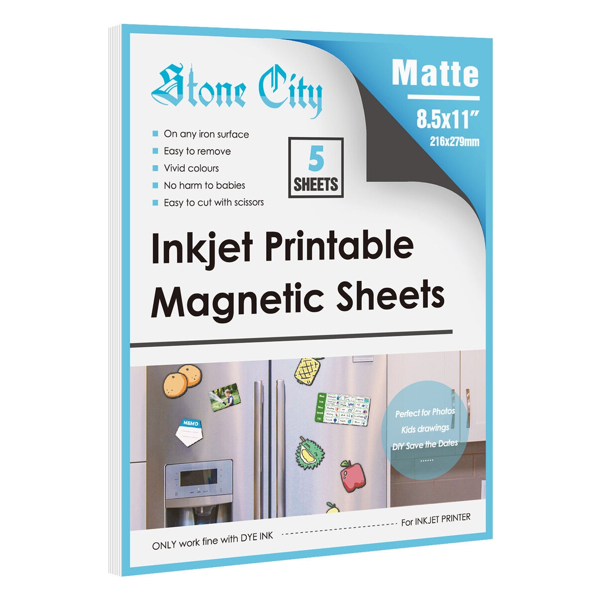 Printable Magnet Sheets Magnetic Photo Paper 8 5x11 Matte Inkjet Laser Cricut 5P EBay