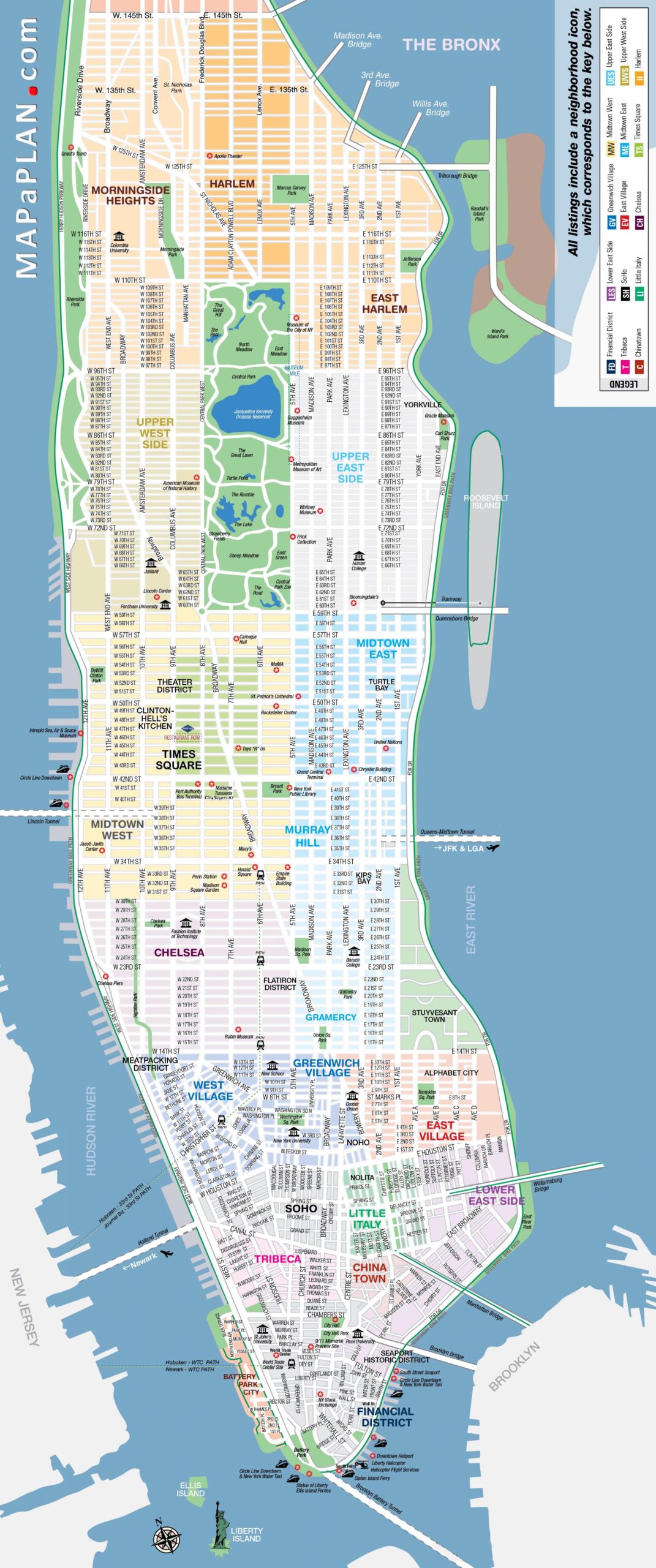 New York City Printable Map