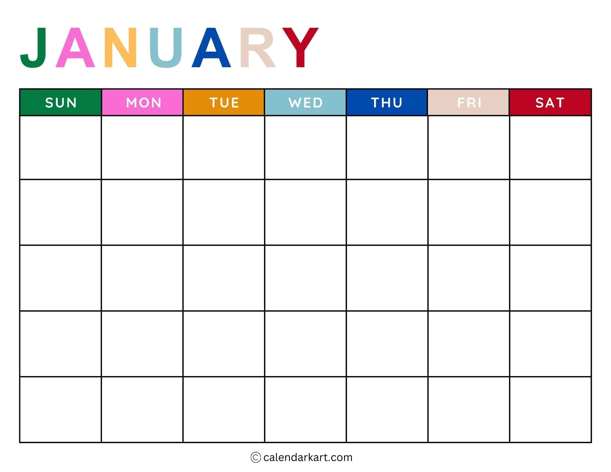 Free Printable Calendar Monthly