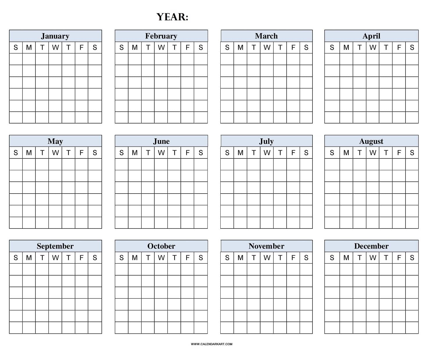 Printable Monthly Weekly And Yearly Blank Calendar Templates Worksheets Library