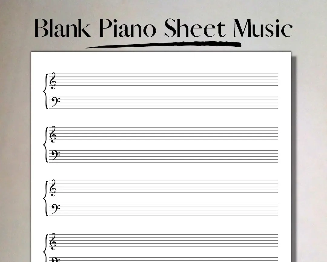 Printable Blank Music Sheets For Piano