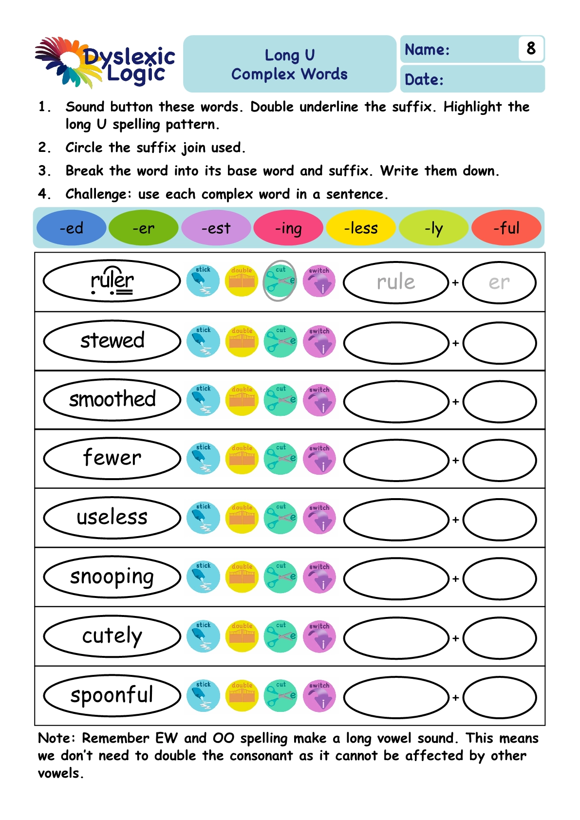 Printable Phonics Support Resources Dyslexic Logic