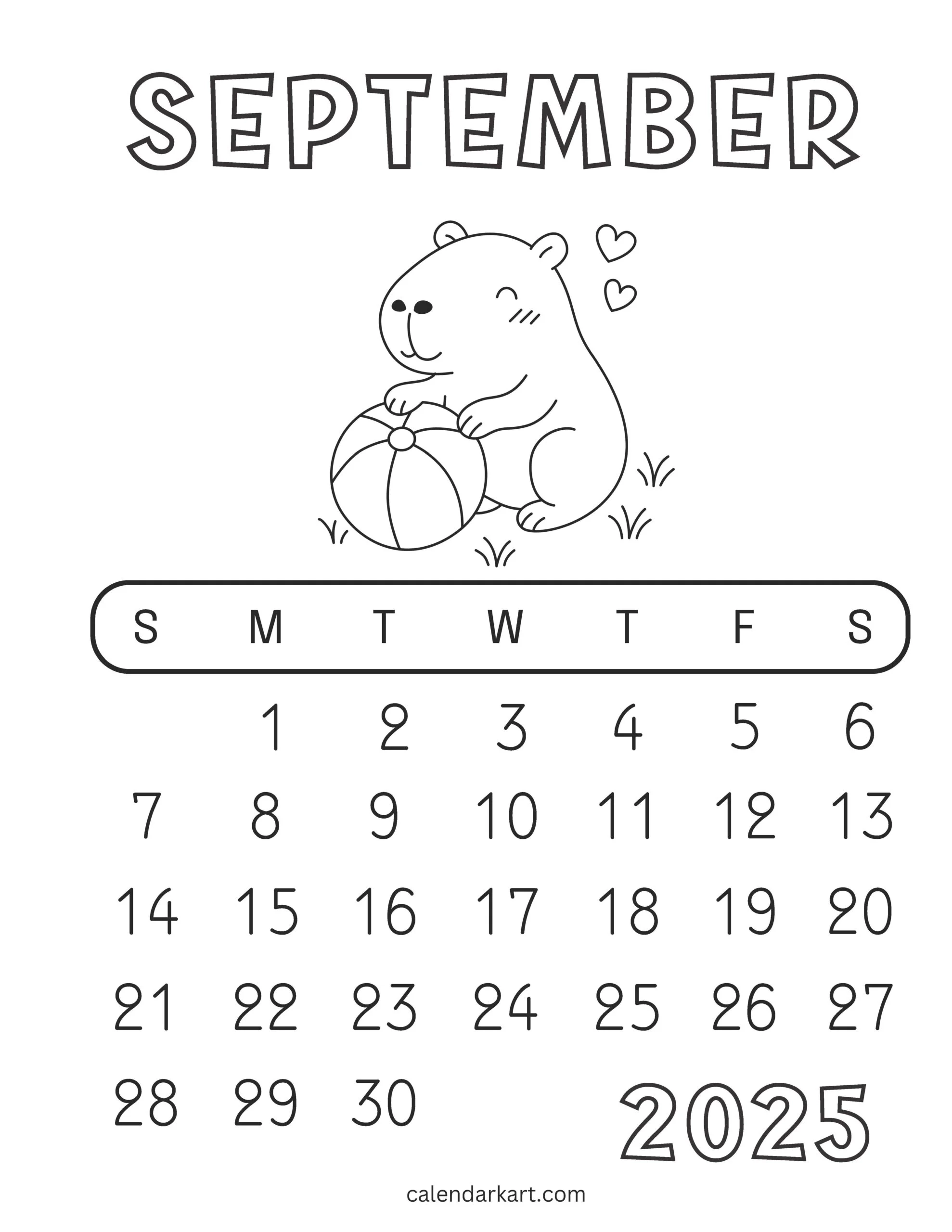 Printable September 2025 Calendar With Holidays Calendarkart