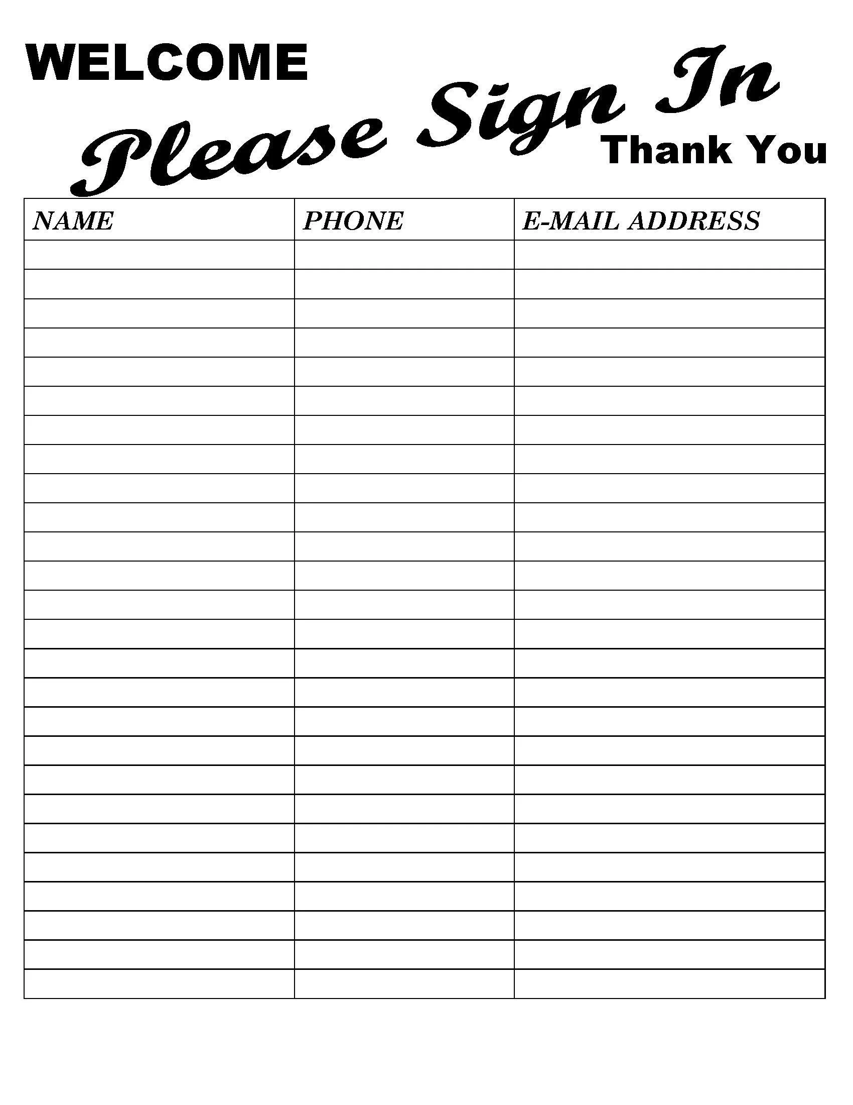 Printable Sign In Sheet Open House Events Visitor Log PDF DOC Etsy Printable Sign In Sheet Open House Events Visitor Log PDF DOC Etsy