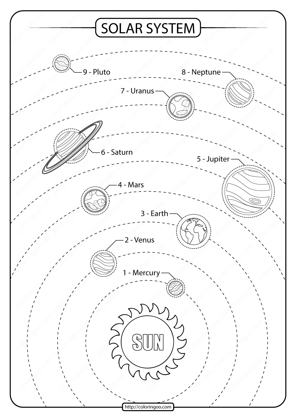 Printable Solar System Drawing PDF Worksheet Printable Solar System Drawing PDF Worksheet