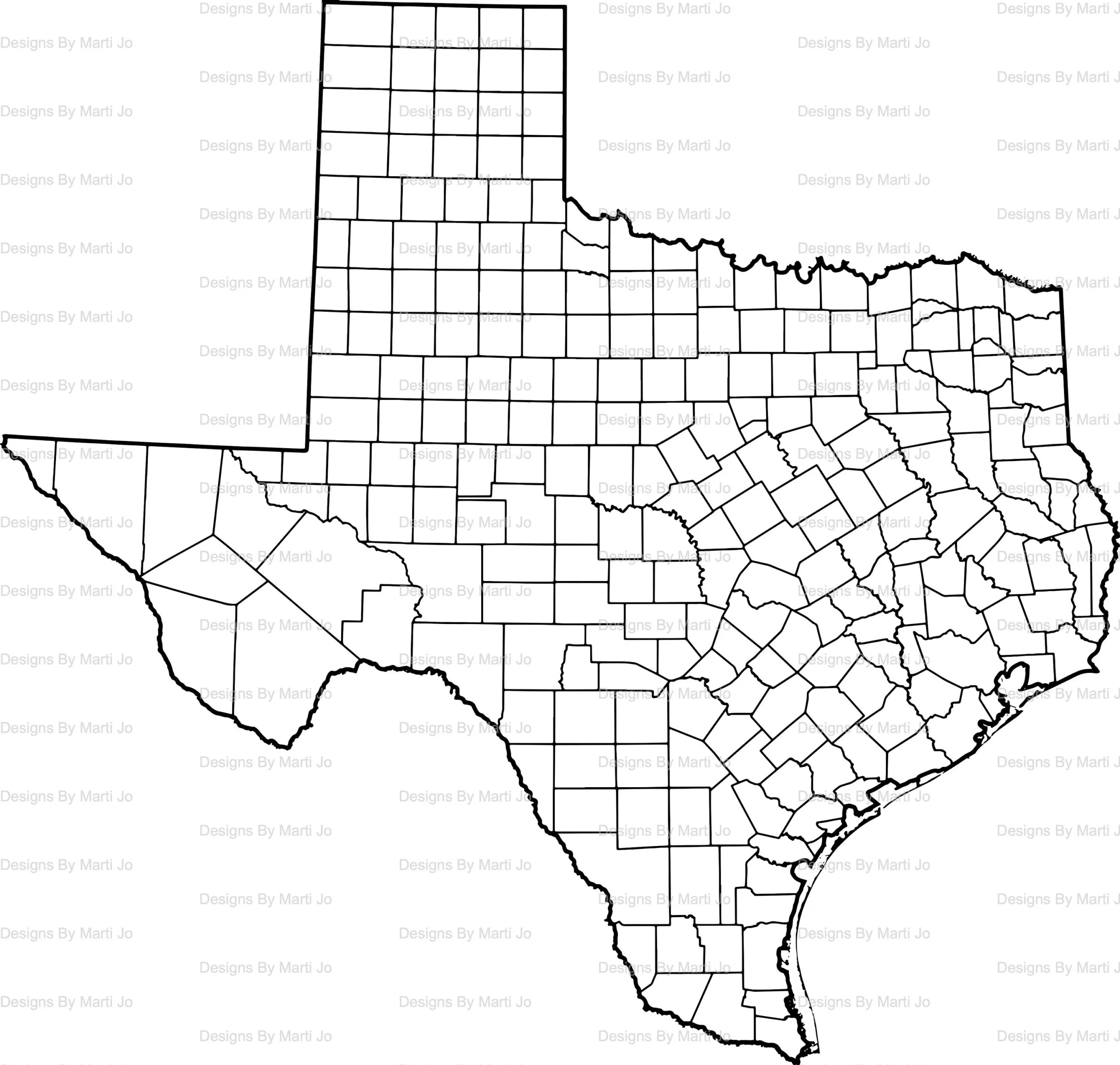 Printable Texas Map Printable TX County Map Digital Download PDF MAP16 Printable Texas Map Printable TX County Map Digital Download PDF MAP16