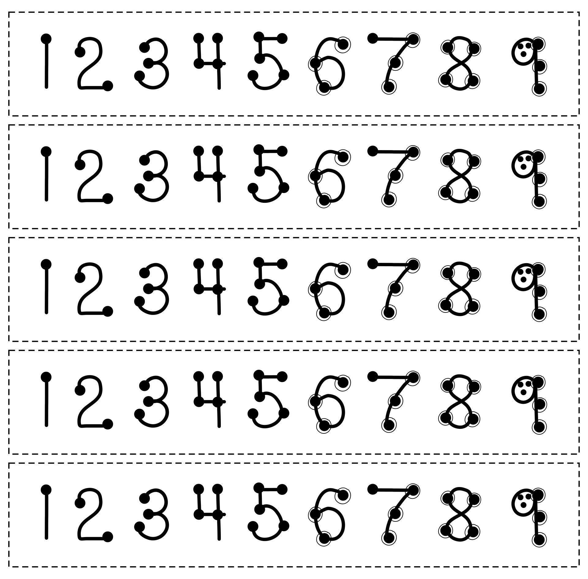 Printable Touchpoint 1 9 Math Worksheets Touch Math Math Worksheets Library