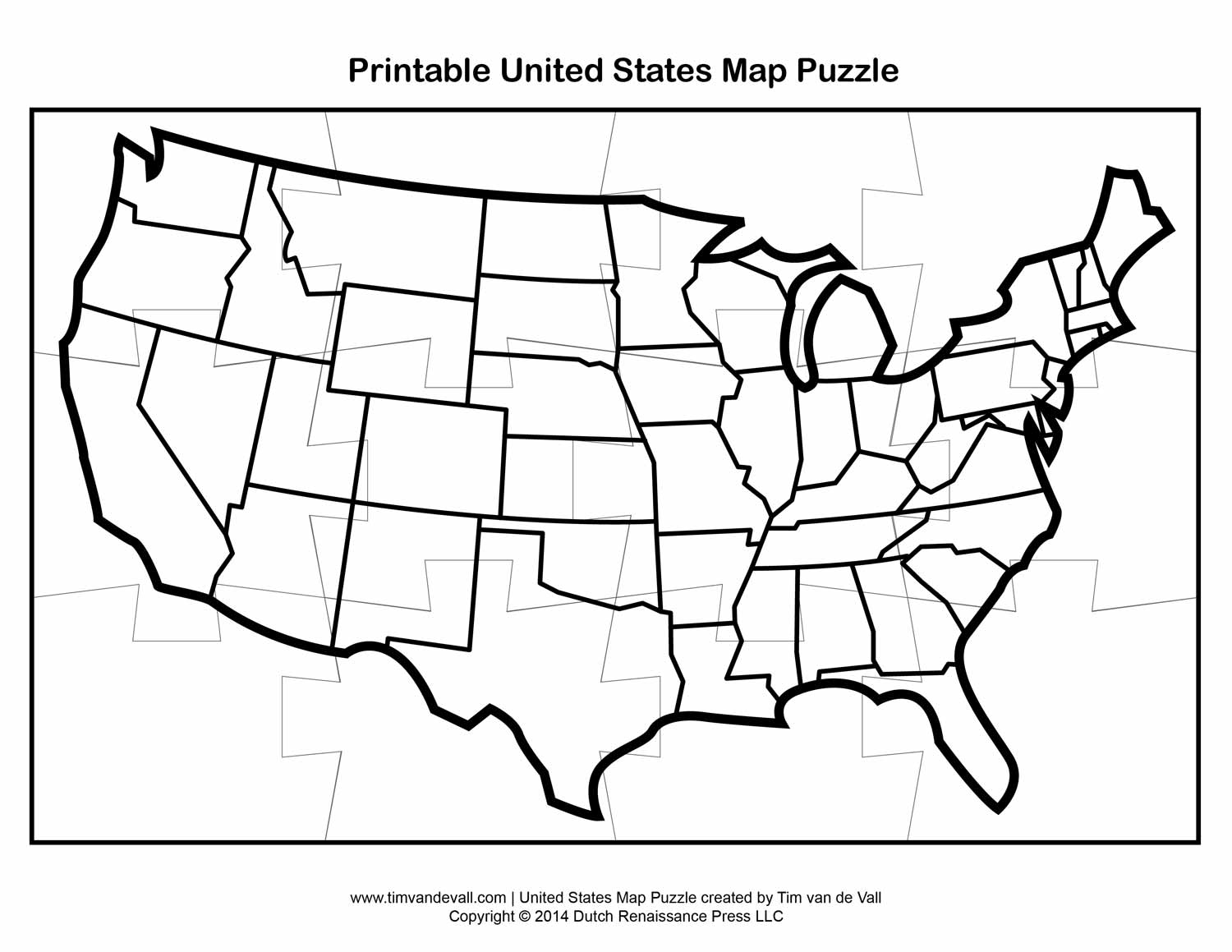 Printable United States Map Puzzle For Kids Make Your Own Puzzle Printable United States Map Puzzle For Kids Make Your Own Puzzle