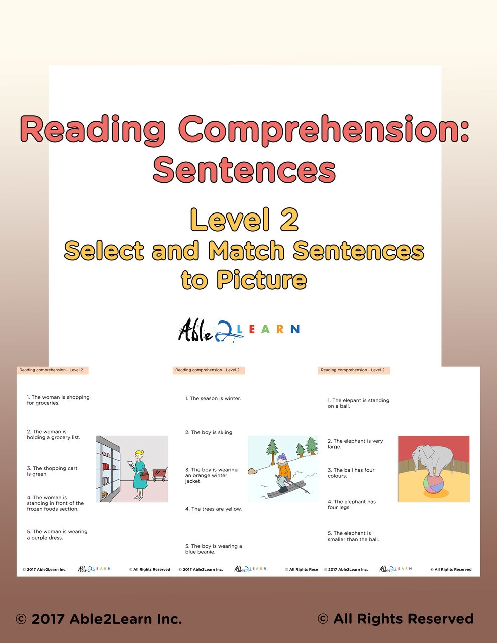 Free Printable Autism Reading Comprehension Worksheets