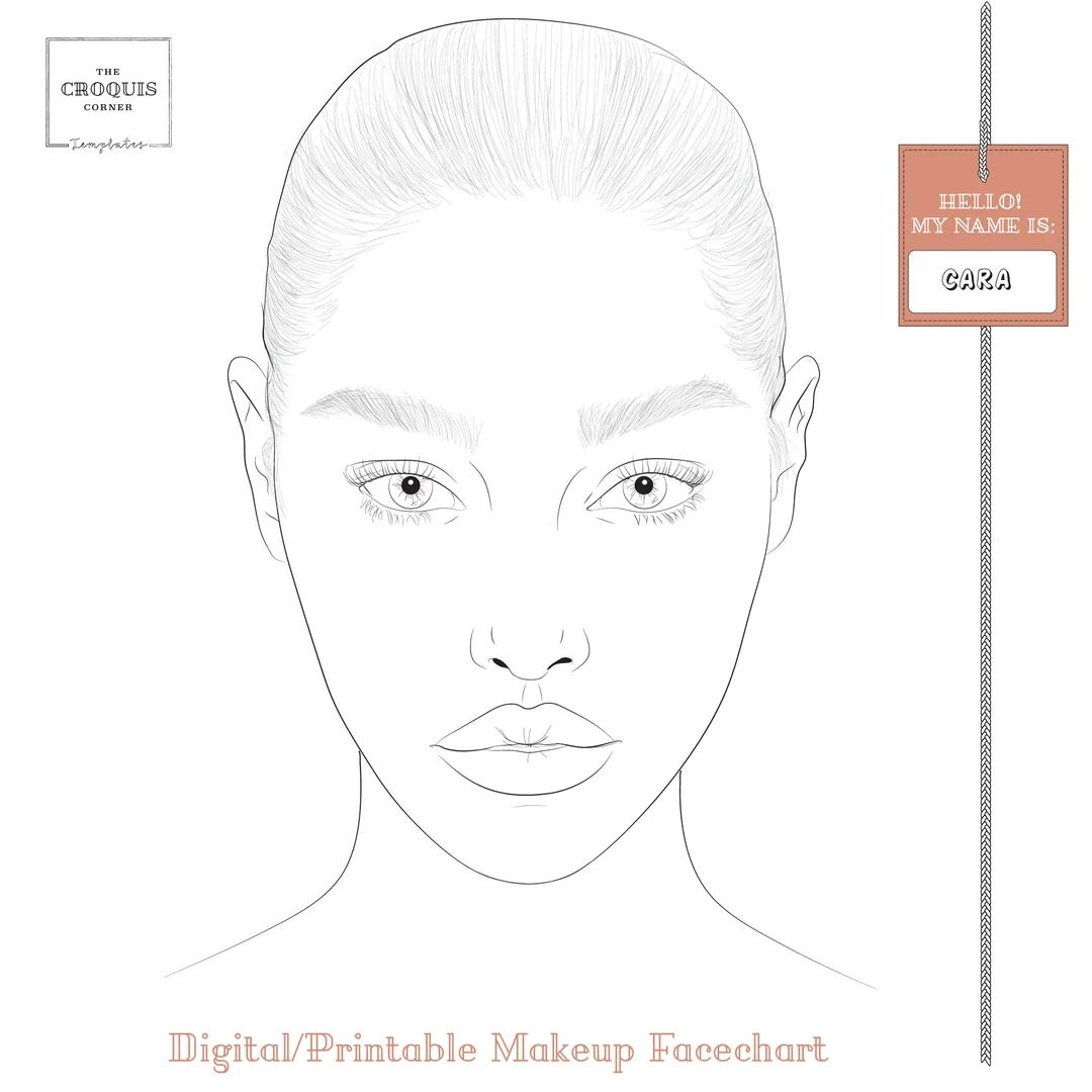 Printable Face Charts For Makeup Artists