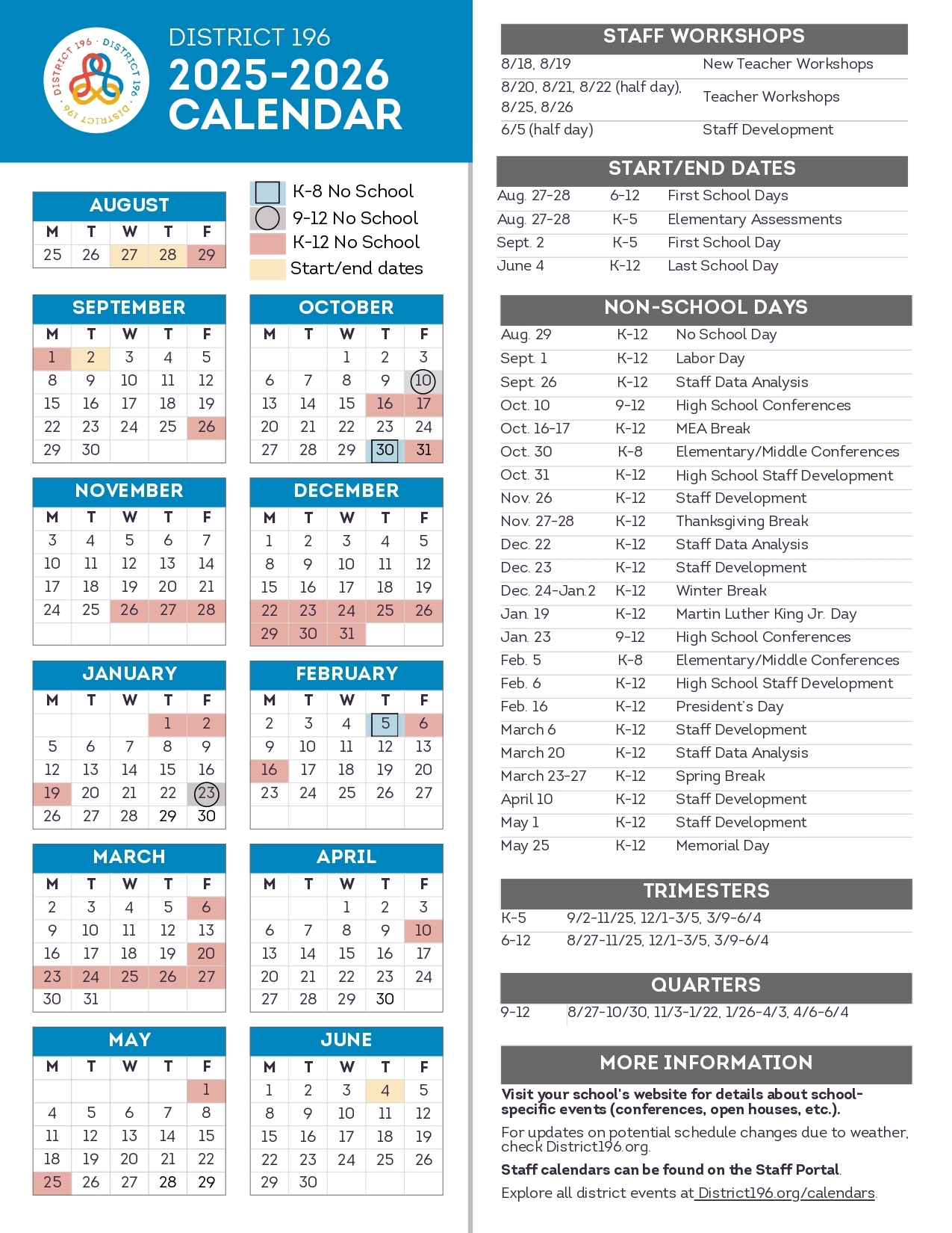 Isd 196 Calendar 24 25 Printable