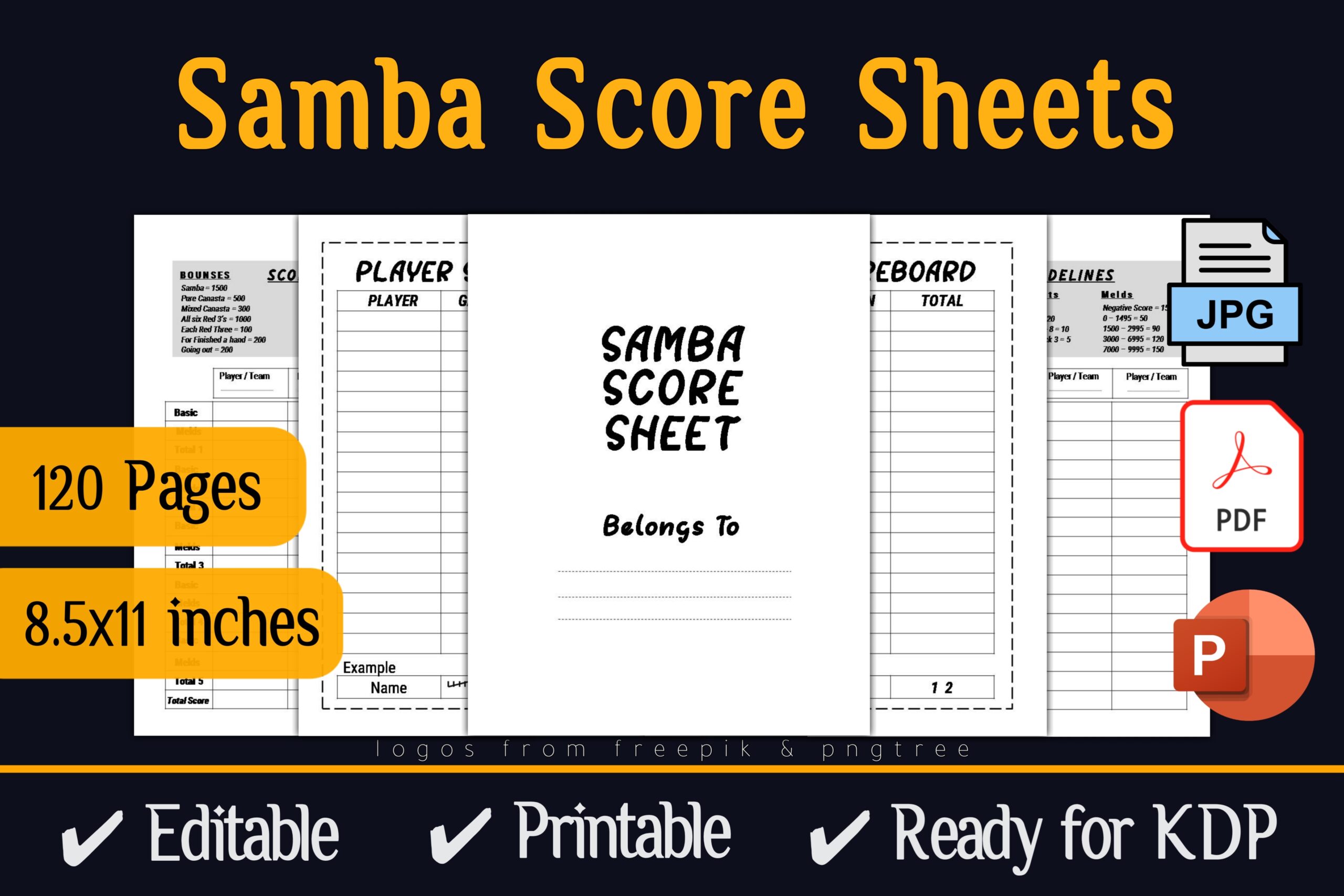 Samba Score Sheets KDP Games Interior Graphic By KDP POC Creative Fabrica Samba Score Sheets KDP Games Interior Graphic By KDP POC Creative Fabrica