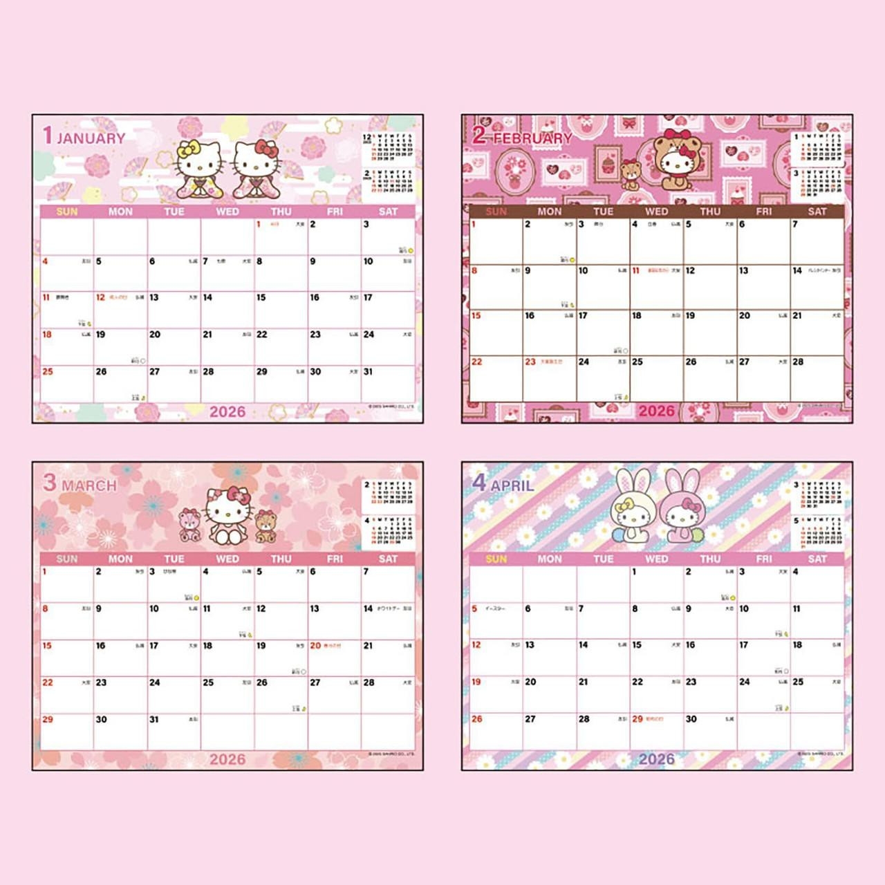 Sanrio 2026 Calendar Printable