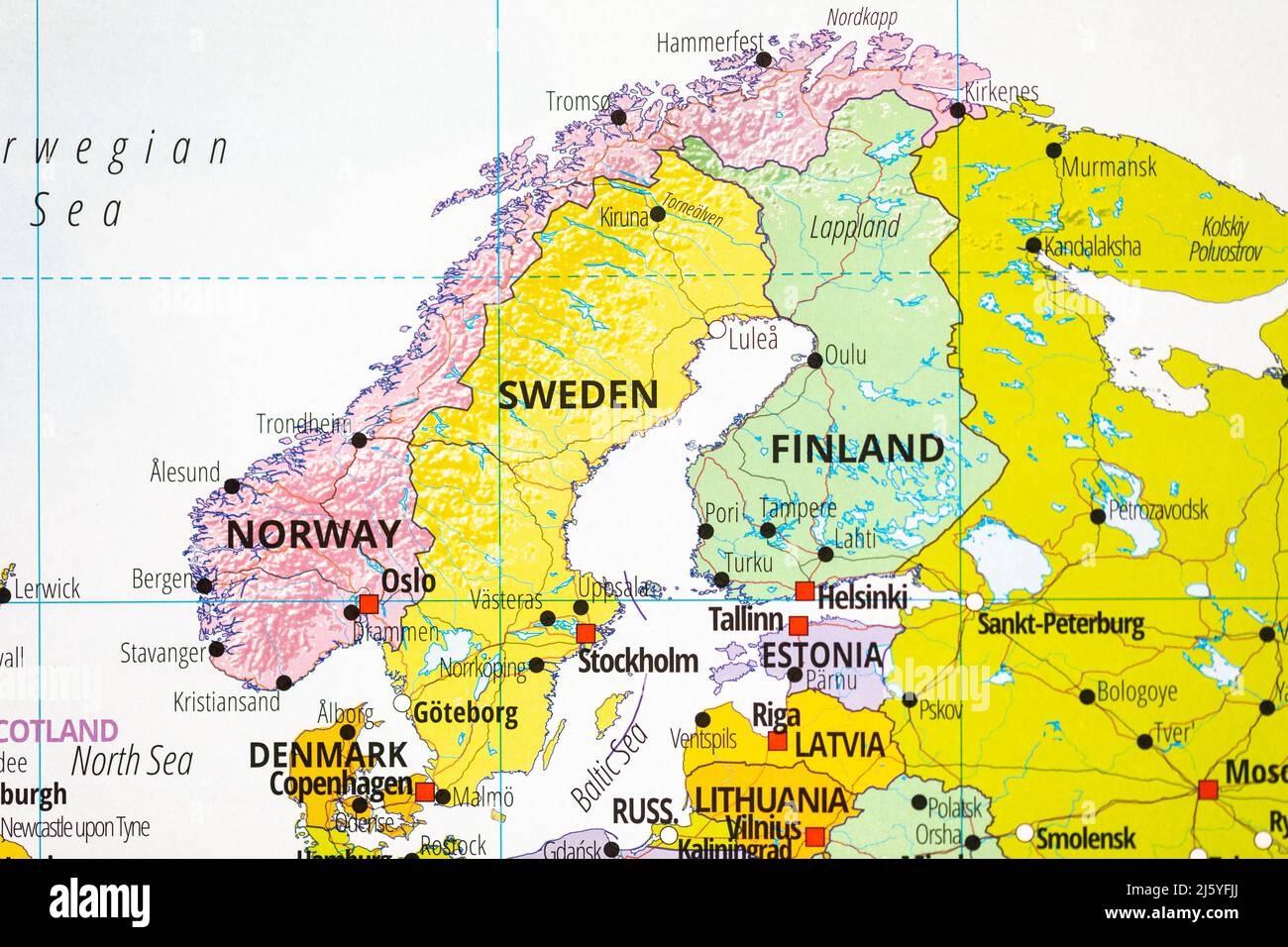 Printable Map Of Scandinavian Countries