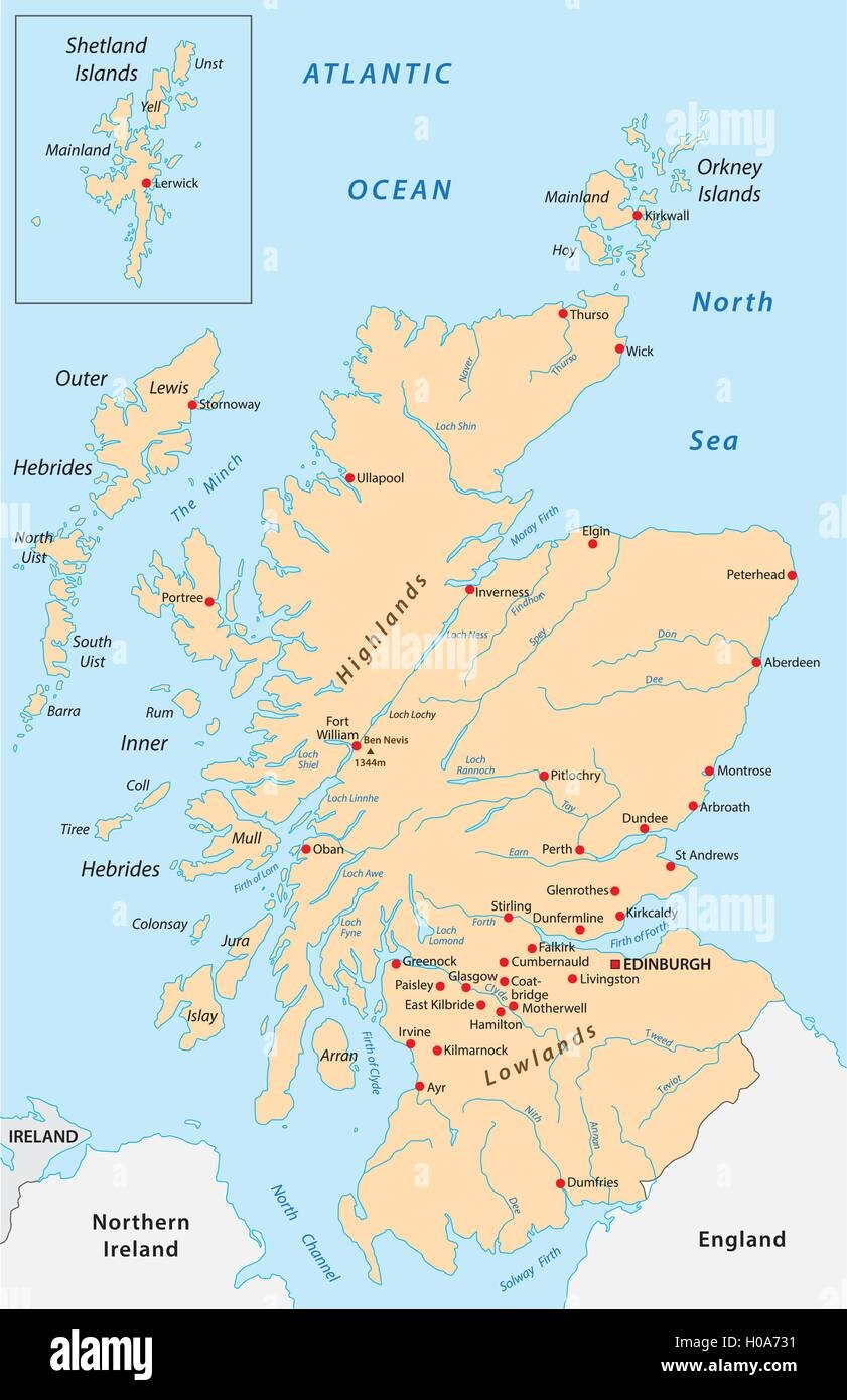 Scotland Map Hi res Stock Photography And Images Alamy