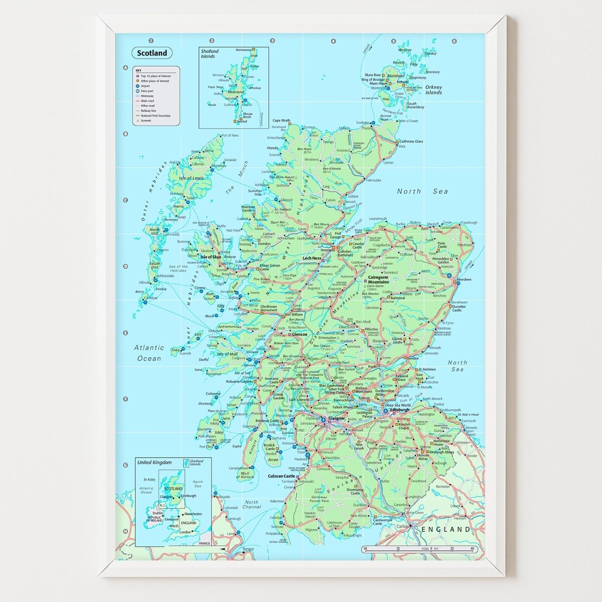 Printable Map Scotland