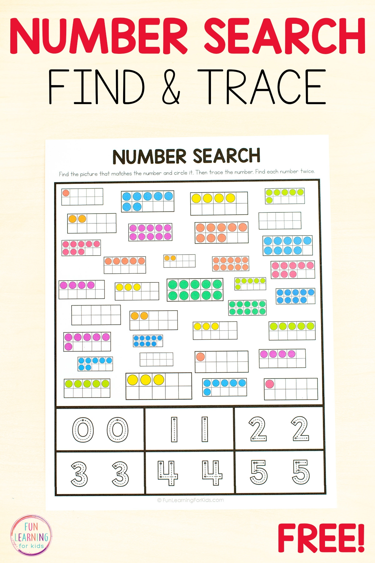 Search And Trace Number Worksheets 0 20 Free Printable