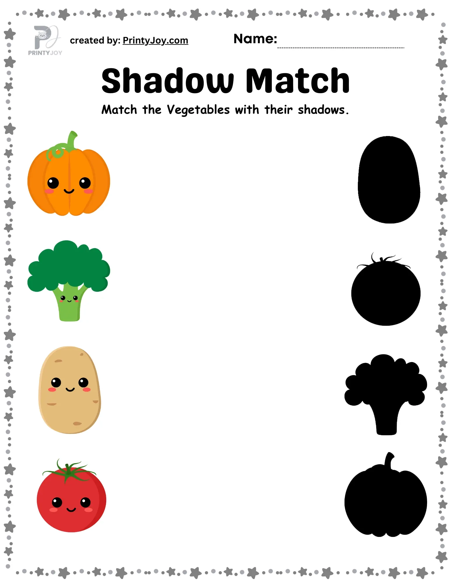 Shadow Matching Free Printable Worksheets