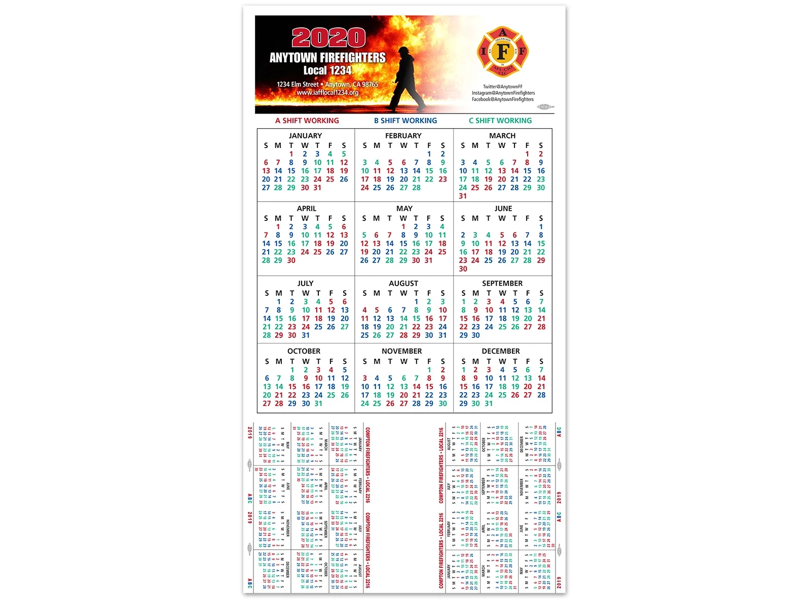2026 Firefighter Shift Calendar Printable