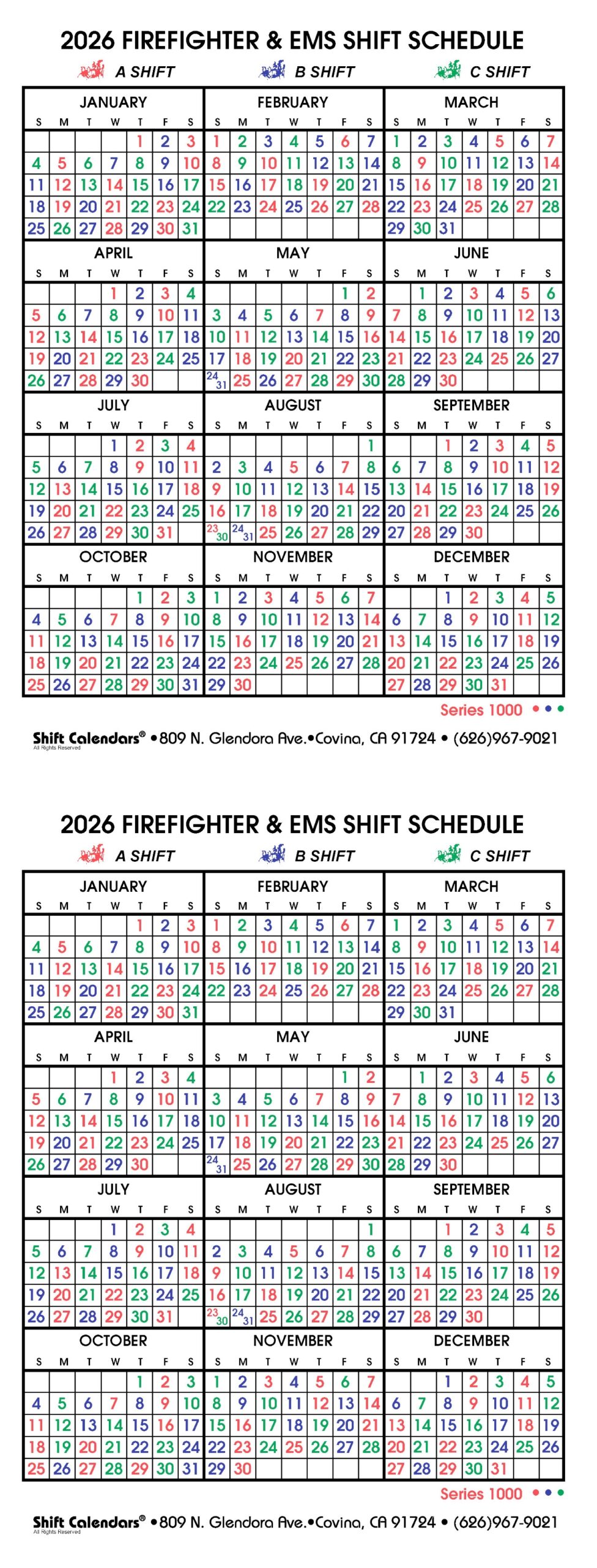Shift Calendars Shift Calendars