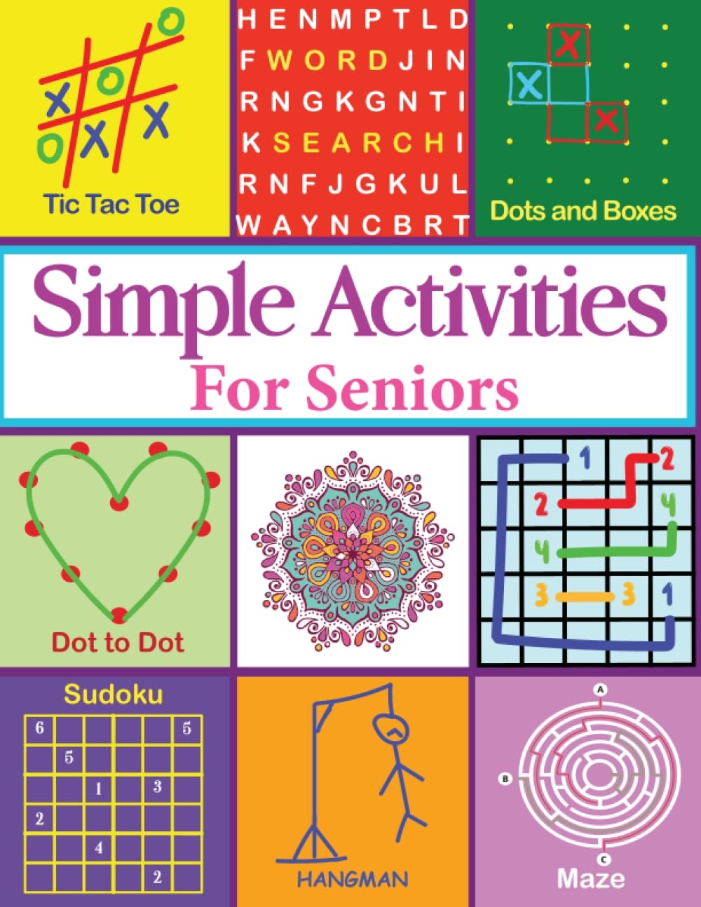 Simple Activities For Seniors Easy Activity Puzzle Book For Dementia Patients Brainbook Train 9798701251388 Amazon Books