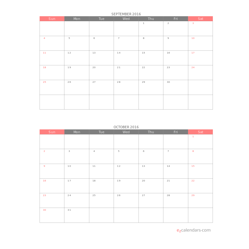 Free Printable 6 Month Calendar