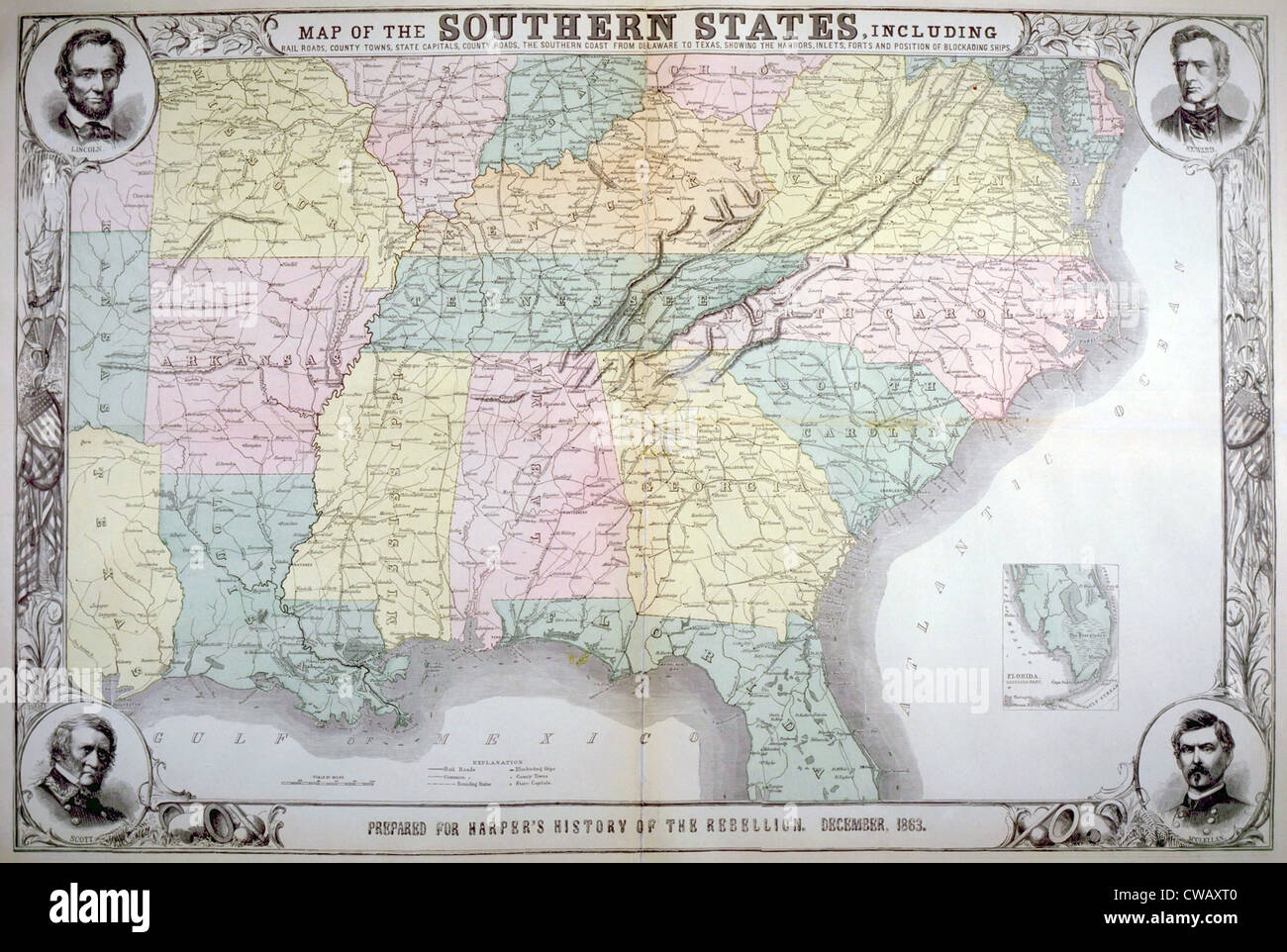 Printable Map Of The Southern States