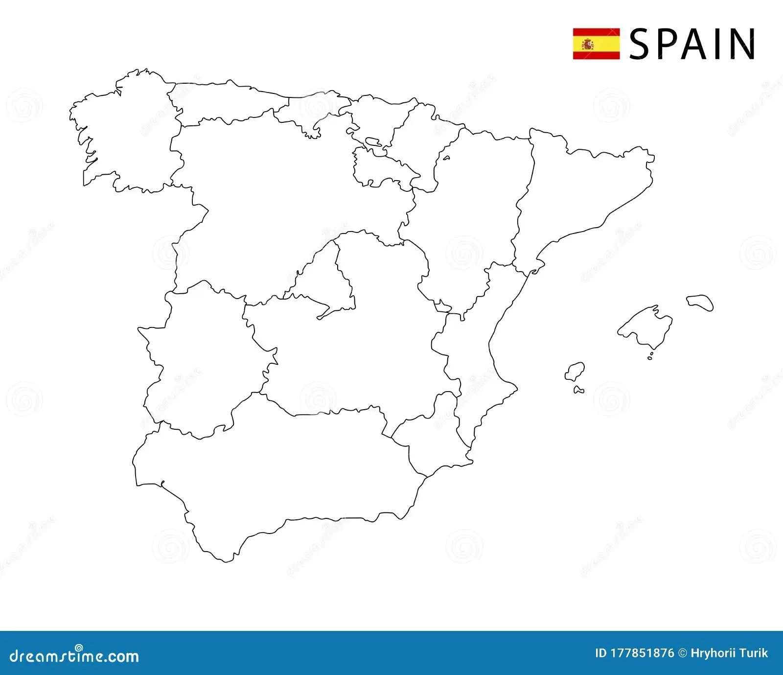 Blank Map Of Spain Printable