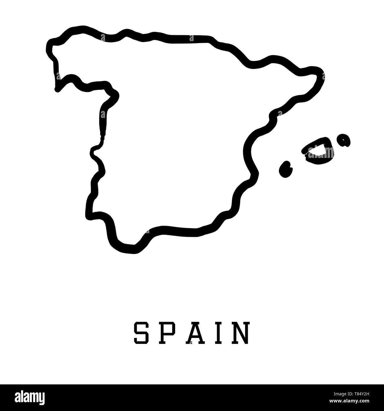 Spain Map Outline Hi res Stock Photography And Images Alamy