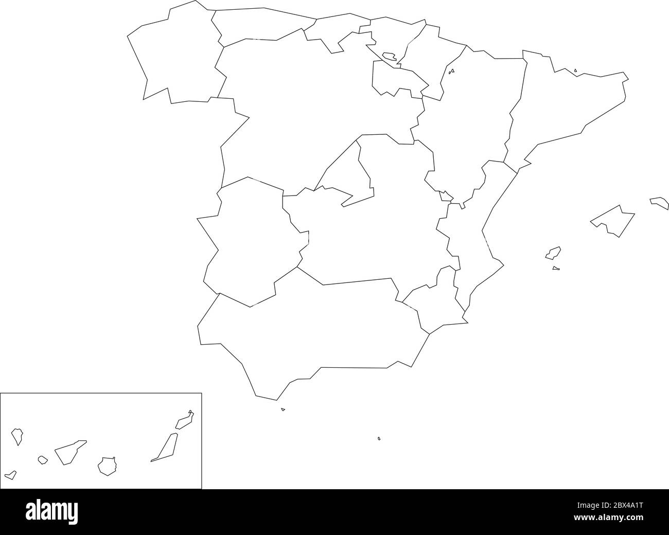 Spain Map Outline Hi res Stock Photography And Images Alamy