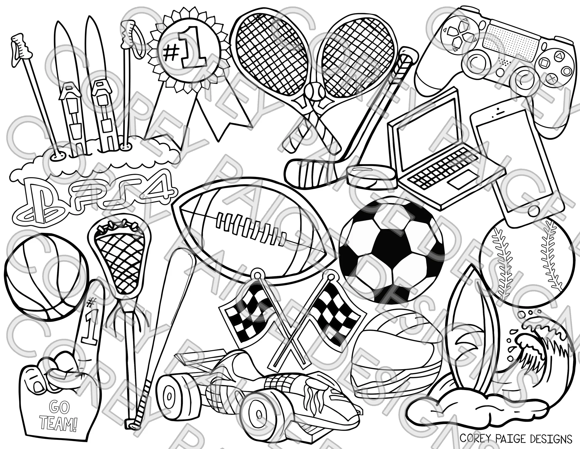Sports Coloring Sheets Printable