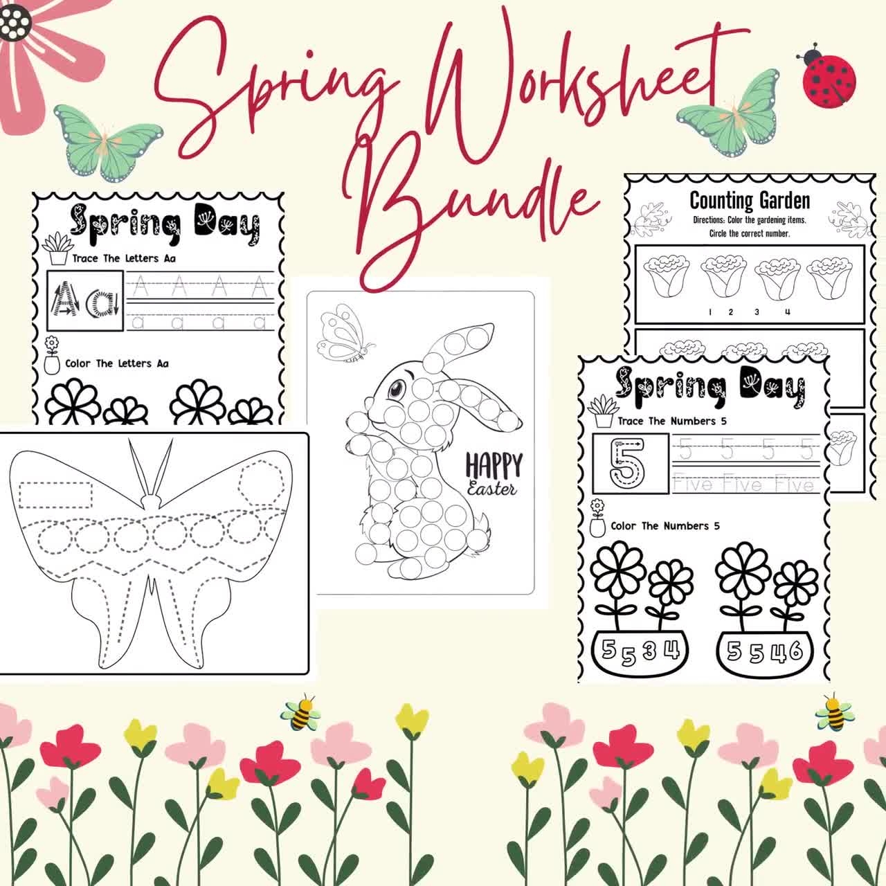 Printable Preschool Spring Worksheets