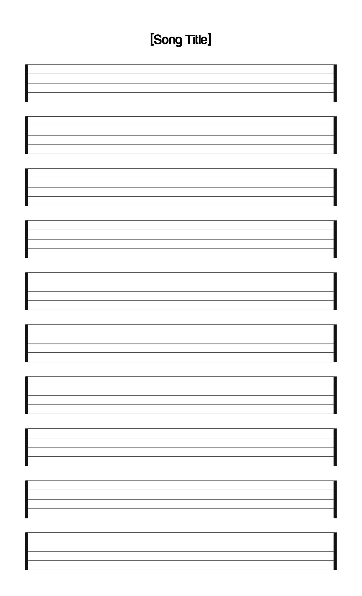 Staff Paper Blank Sheet Music 10 Free PDF Printables Printablee