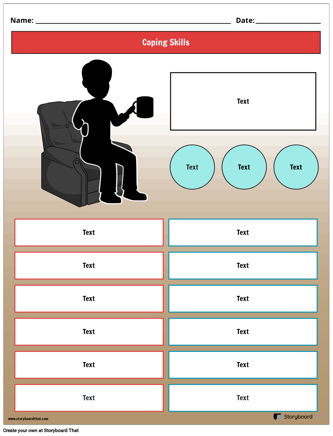 Storyboard That Free Coping Skills Worksheets For Kids