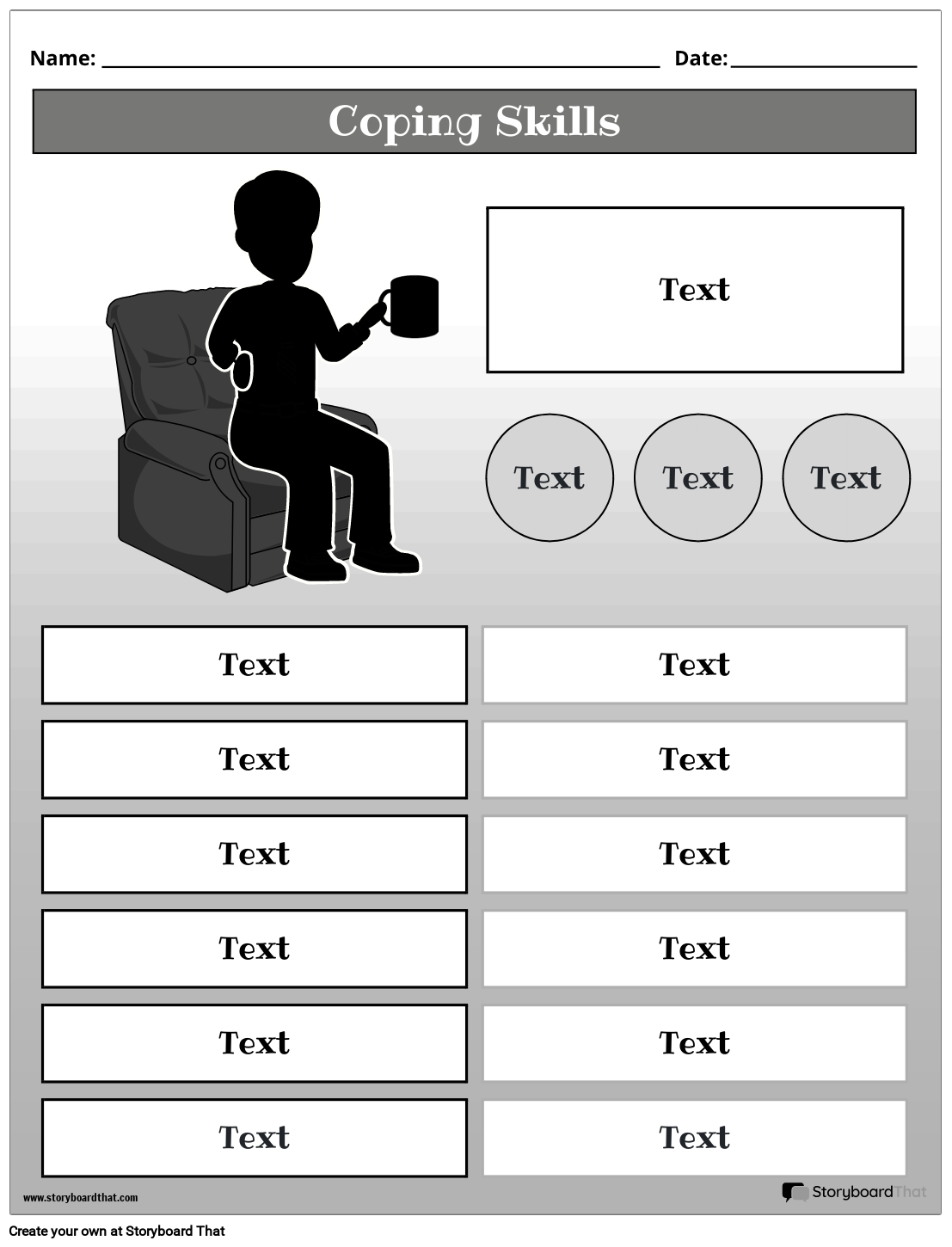 Storyboard That Free Coping Skills Worksheets For Kids