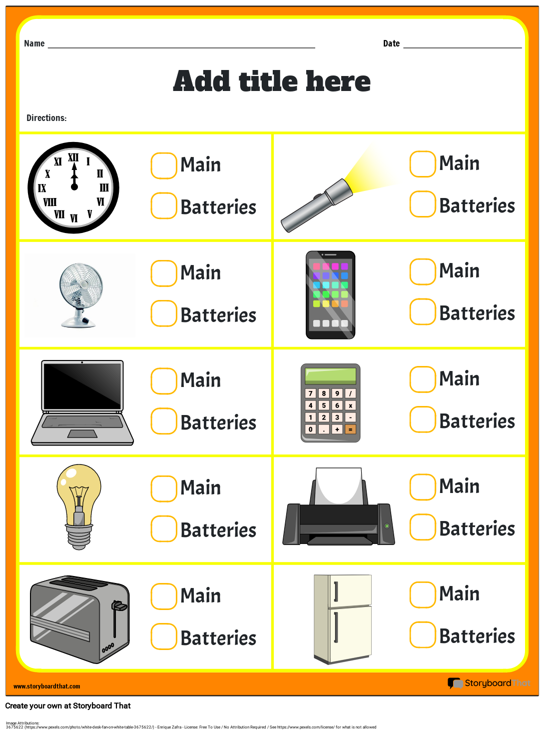 Storyboard That Free Electricity Worksheets For Kids
