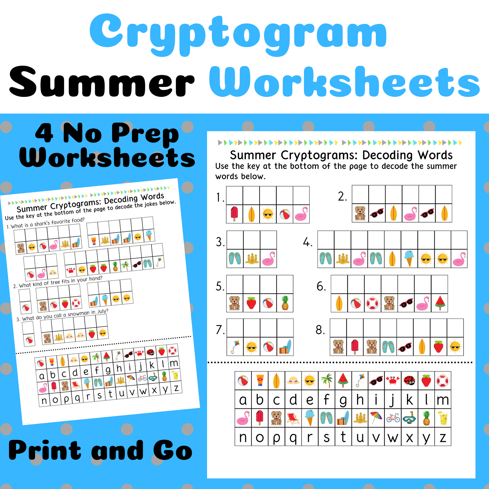 Summer Cryptogram And Decoding Worksheets Made By Teachers