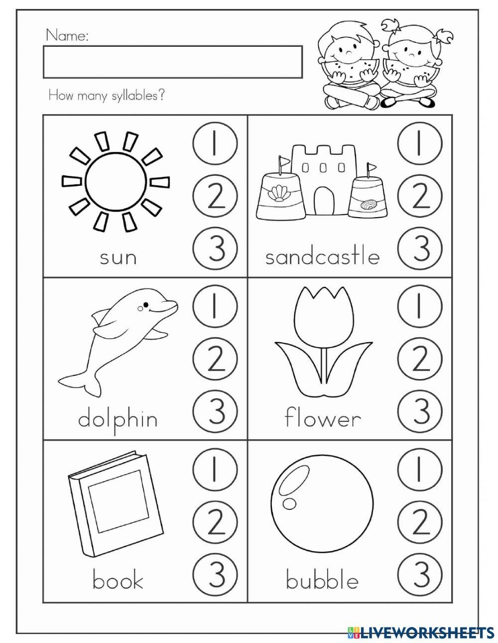 Syllables Worksheets Dot The Syllables This Reading Mama 