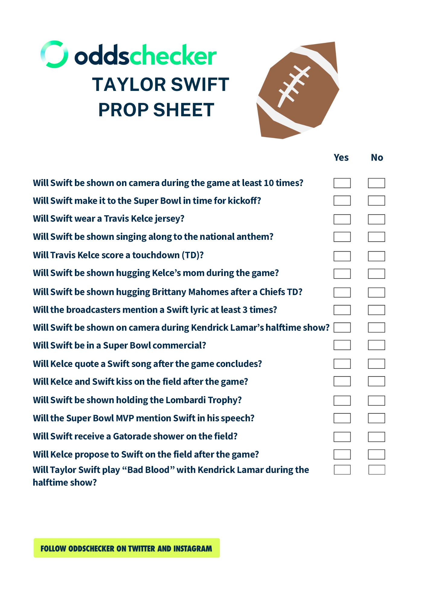 Nfl Betting Sheets Printable