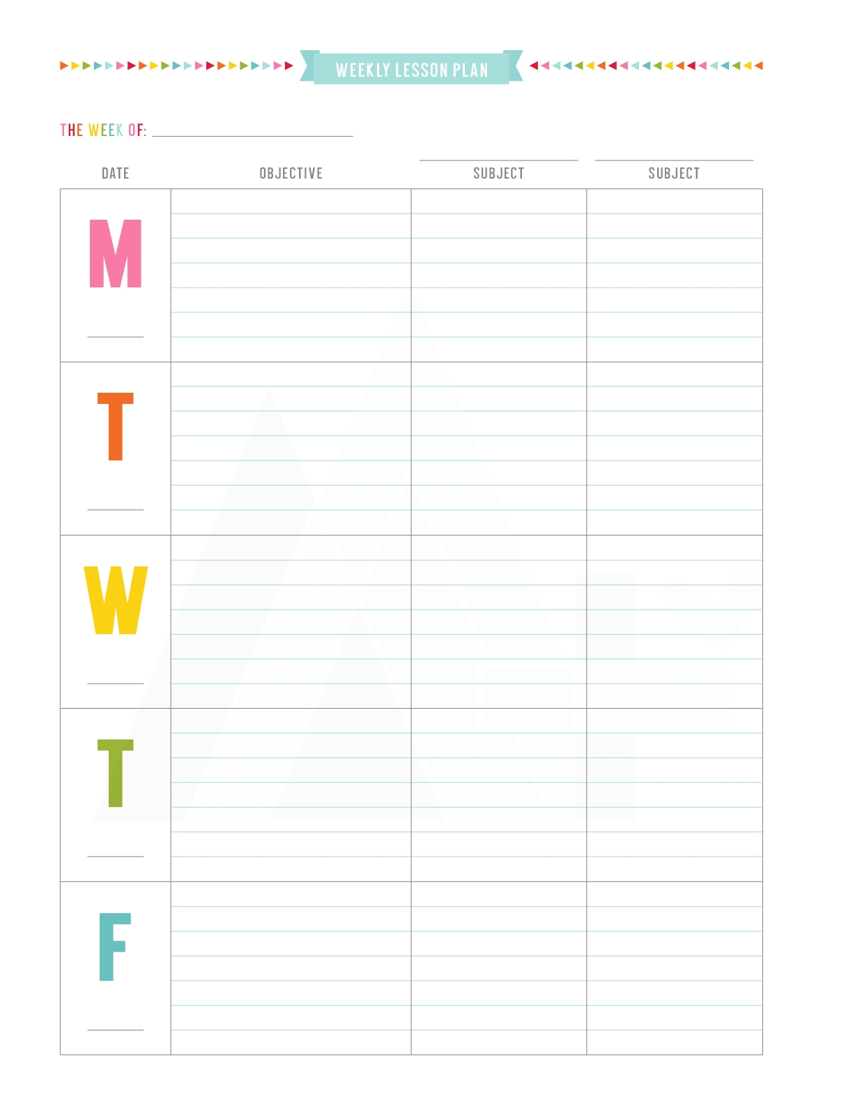 Free Printable Teacher Planner Sheets