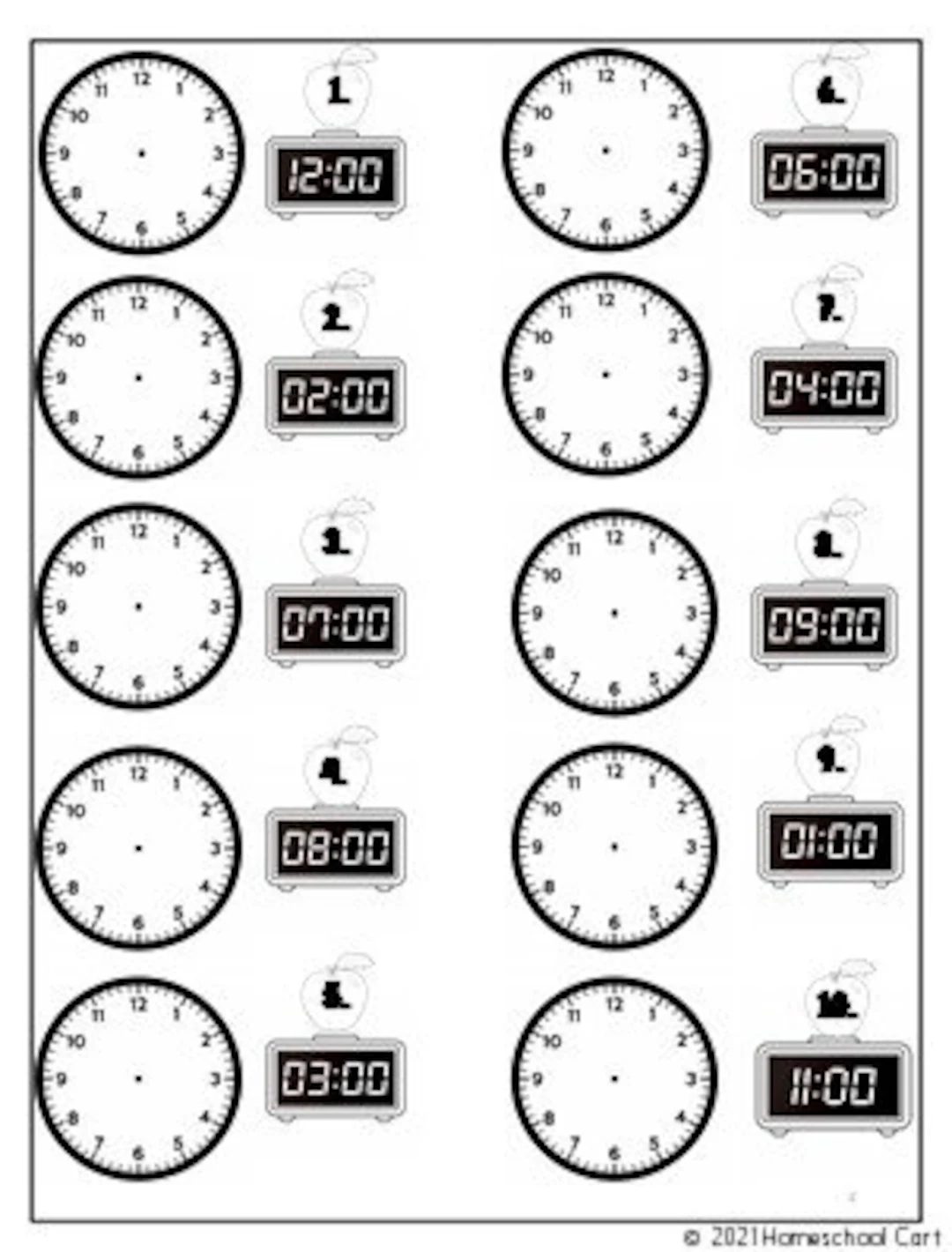 Telling The Time Worksheets word Problems Digital And Analog Clocks Included Etsy