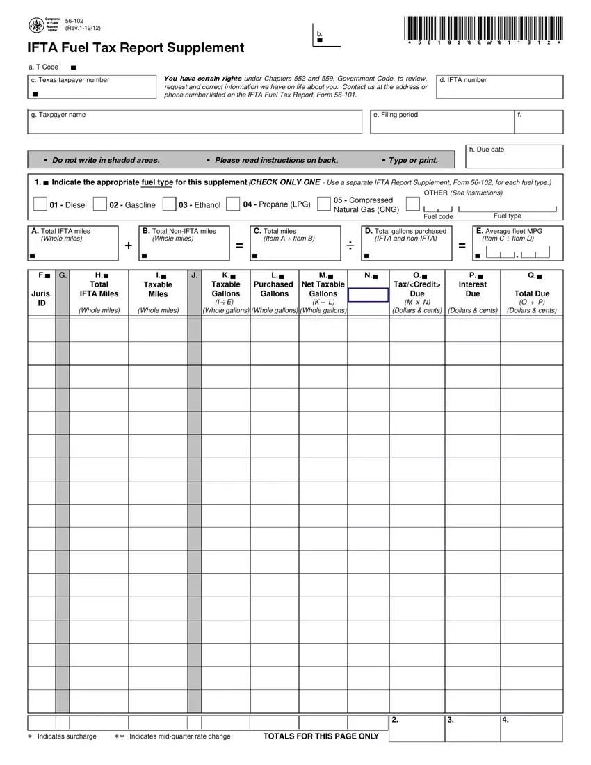 Texas Ifta Form Fill Out Printable PDF Forms Online
